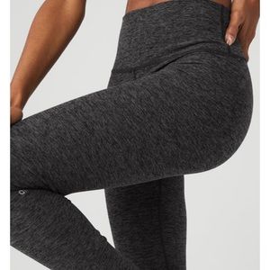 Alo Alosoft High Waist 7/8 Highlight Legging Dark Heather Grey Yoga Pajamas